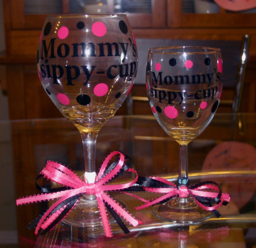 girly wine glasses